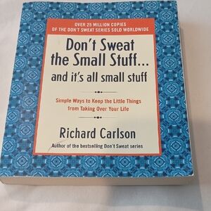 Don't Sweat the Small Stuff Book with Blue Patterned Cover